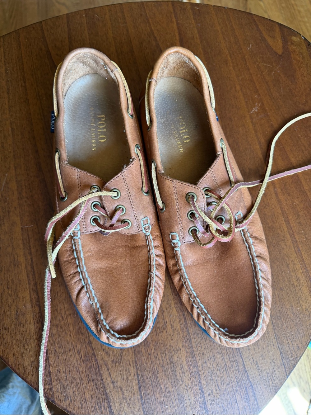 Polo by Ralph Lauren Men's Brown Leather Boat Shoes